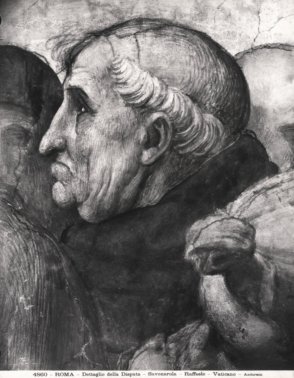 Portrait of Savonarola from La Disputa in the Stanza della Segnatura by Raffaello Sanzio Raphael