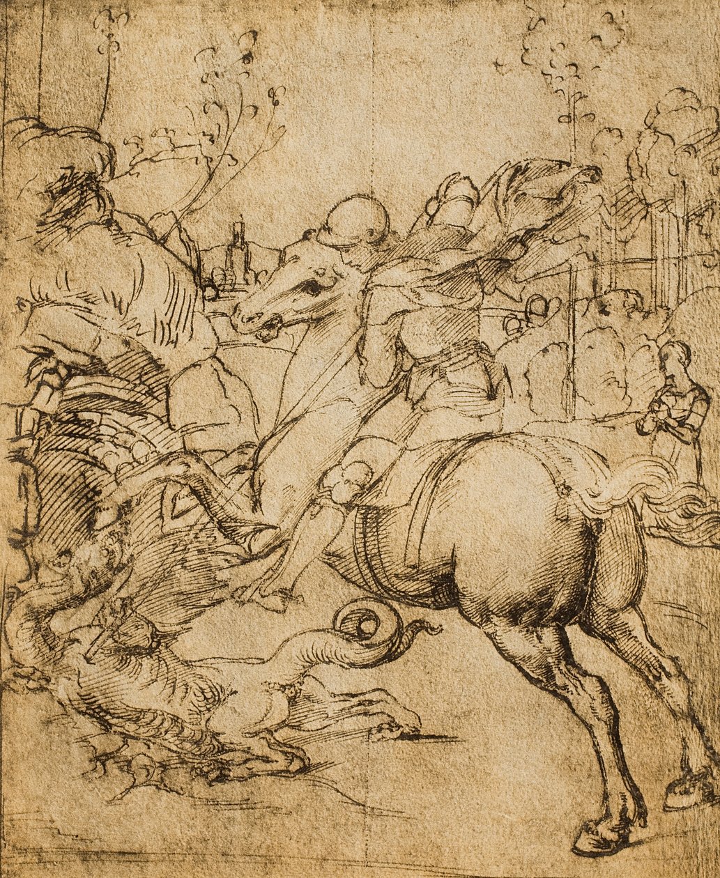 St. George Kills the Dragon by Raffaello Sanzio Raphael