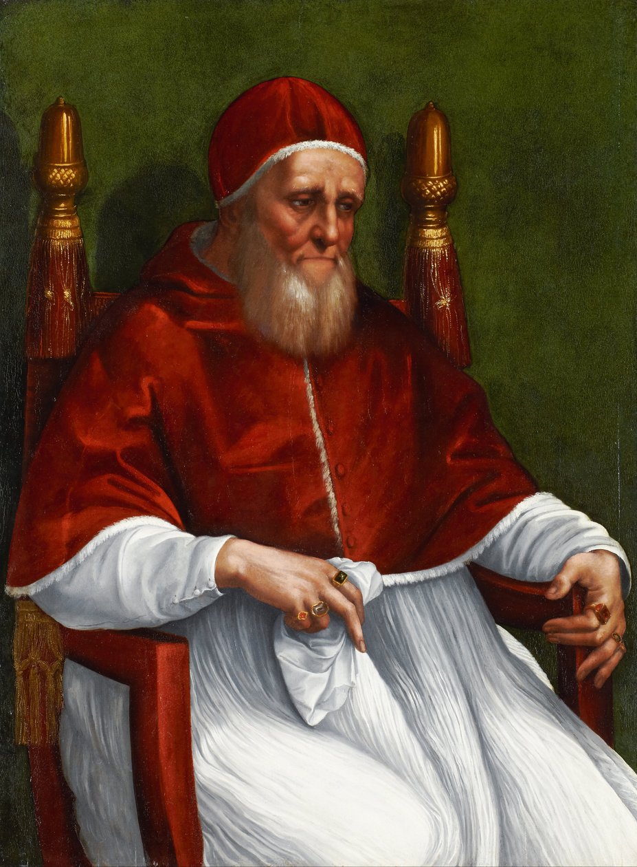 Portrait of Pope Julius II by Raphael (1483-1520) (& studio)