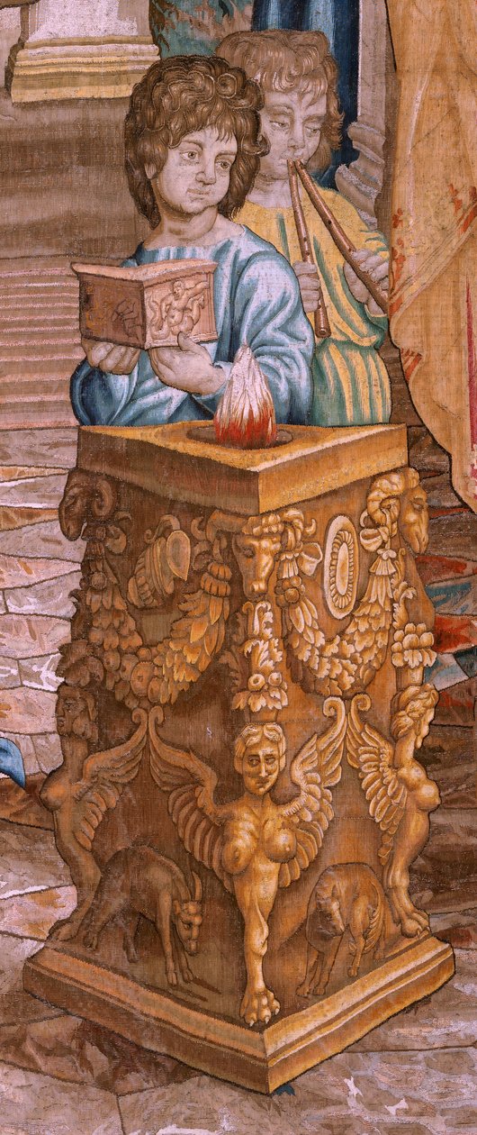 Flemish tapestry. Series The Acts of the Apostles. Saint Paul and Saint Barnabas in Lystra. 8th cloth in the series, it was split in two to adapt it to the room. Model Cartoon by Rafael Sanzio. 1519. Manufacture Jan Raes by Raphael