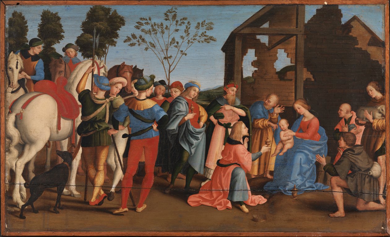 The Adoration of the Kings by Raphael (1483-1520) (after)