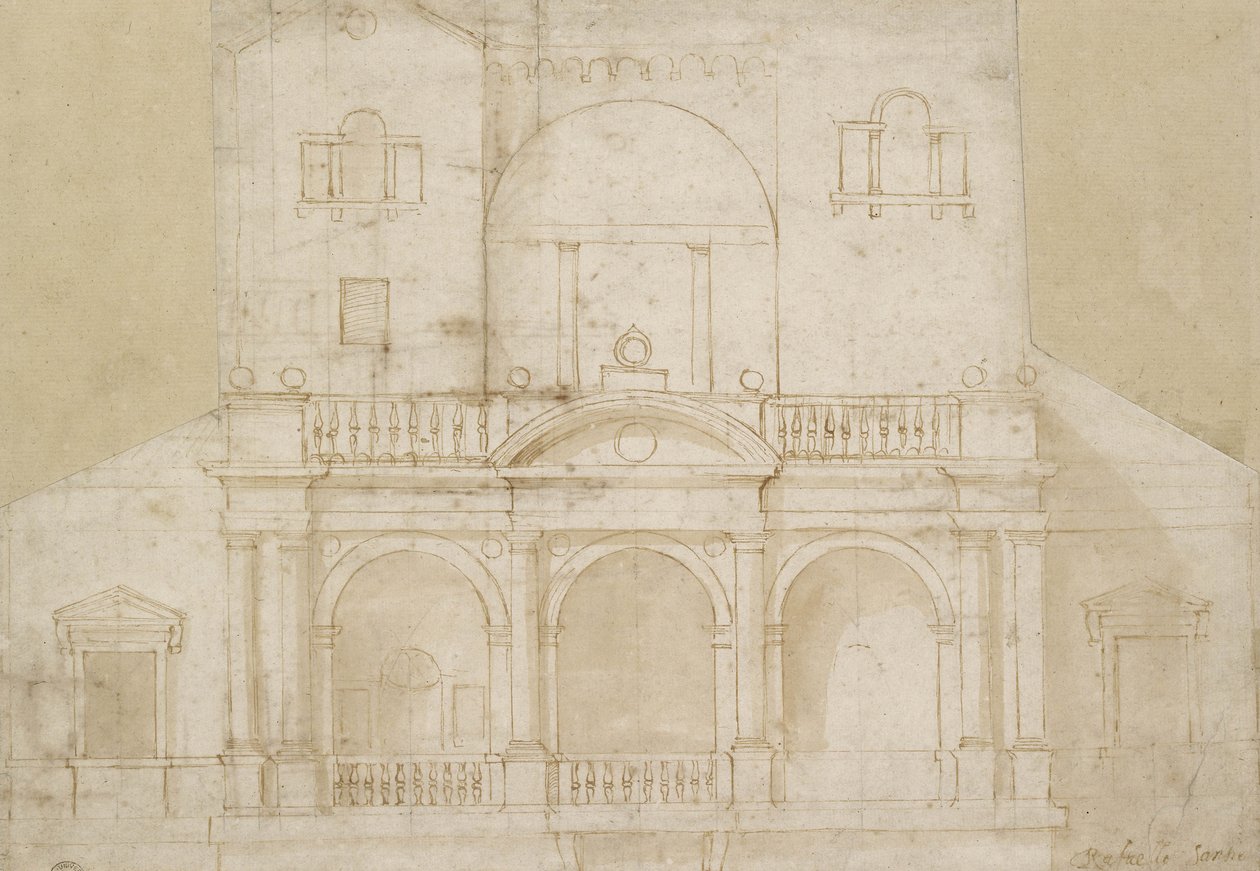 Architectural Design (Villa Madama) by Raphael