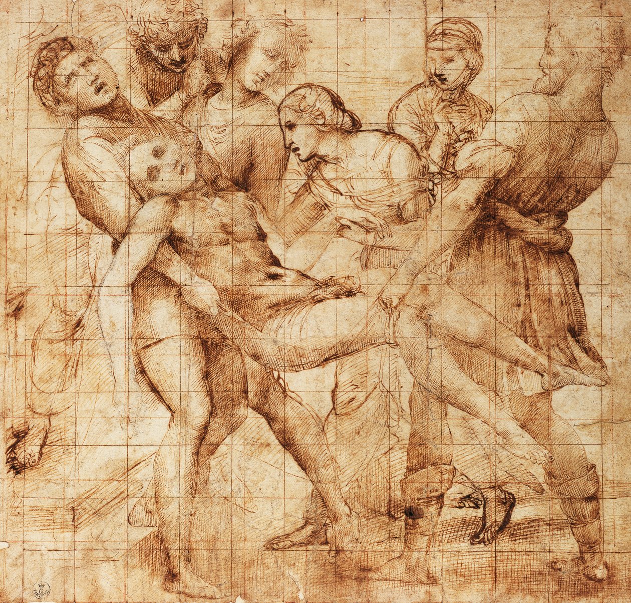 Study for the Deposition of Pala Baglioni (altarpiece) by Raphael (1483 1520)