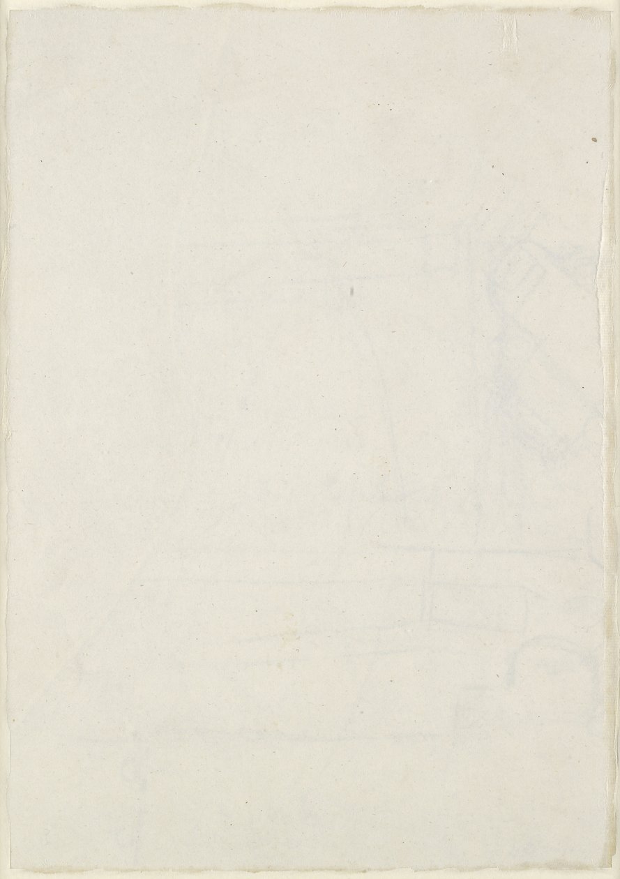 Verso: Slight architectural jottings including a cruciform ground plan, WA1846.160 by Raphael