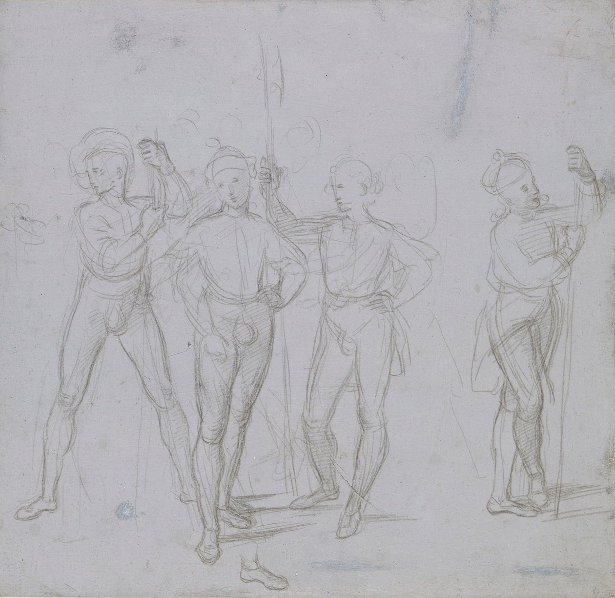 Group of Four Standing Soldiers by Raphael