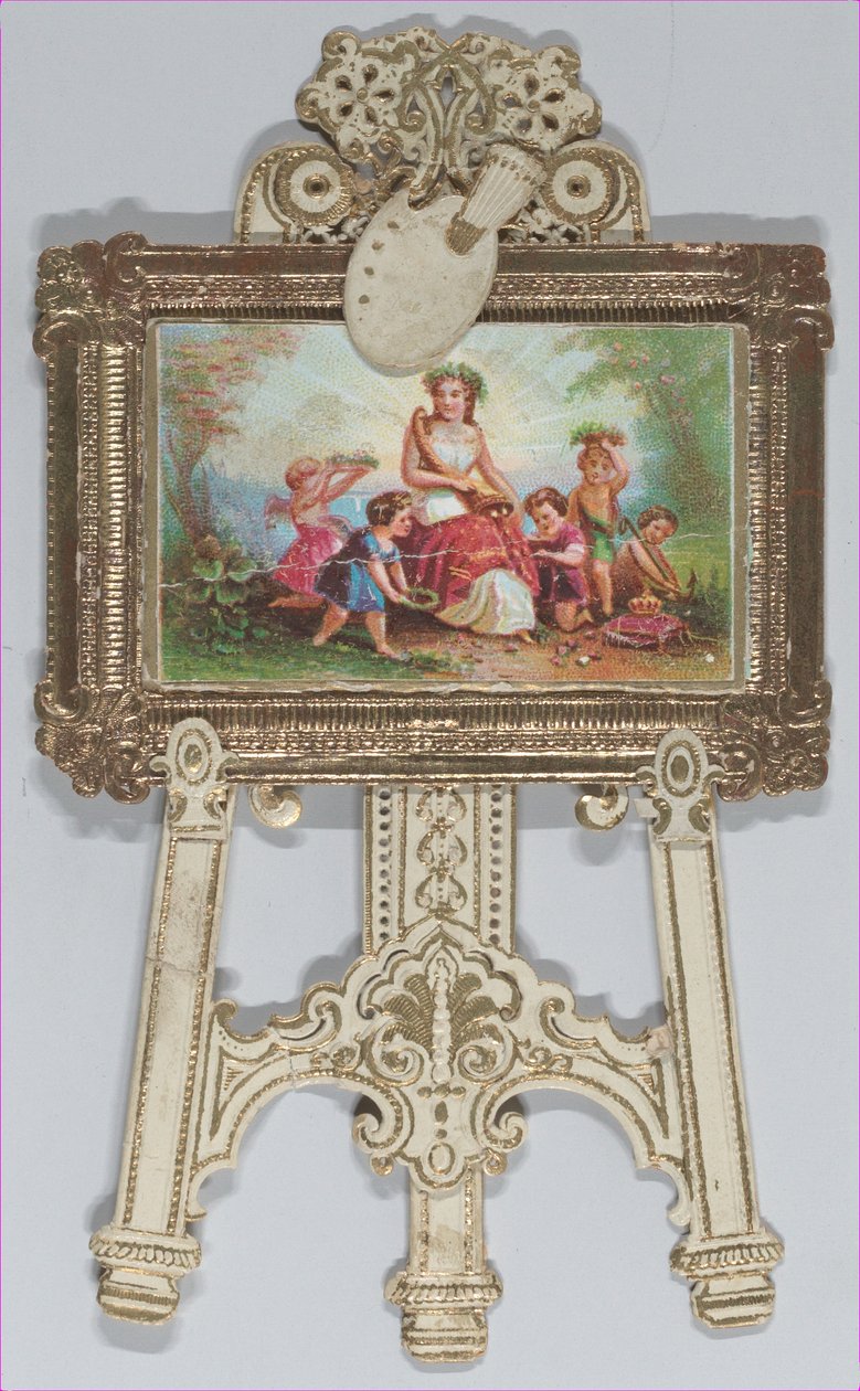 Valentine - Standing easel, chromolithographed family, 1873 by Raphael Tuck and Sons
