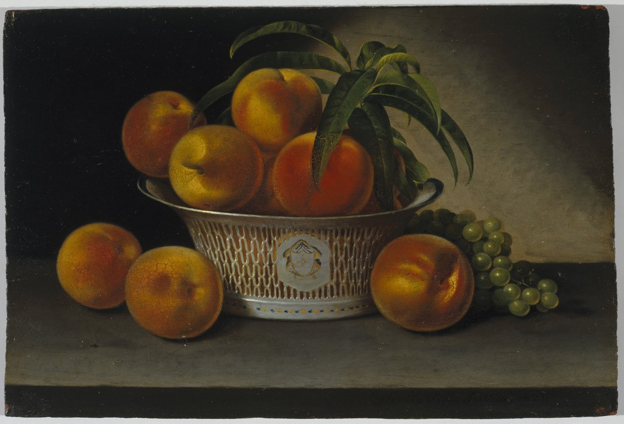 Still Life with Peaches by Raphaelle Peale: Fine art print
