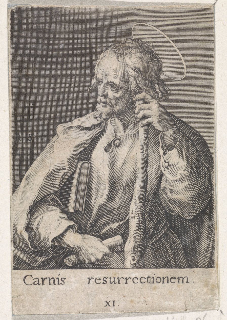 Apostle James the Lesser (Christus, Maria en de twaalf apostelen) by Raphaël Sadeler (I)