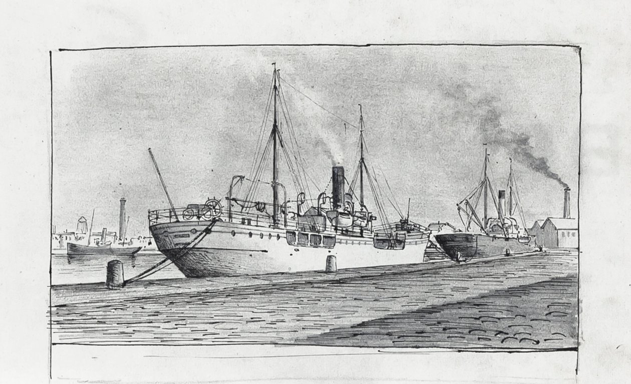 Boats at Quay by Raymond Bonnefon