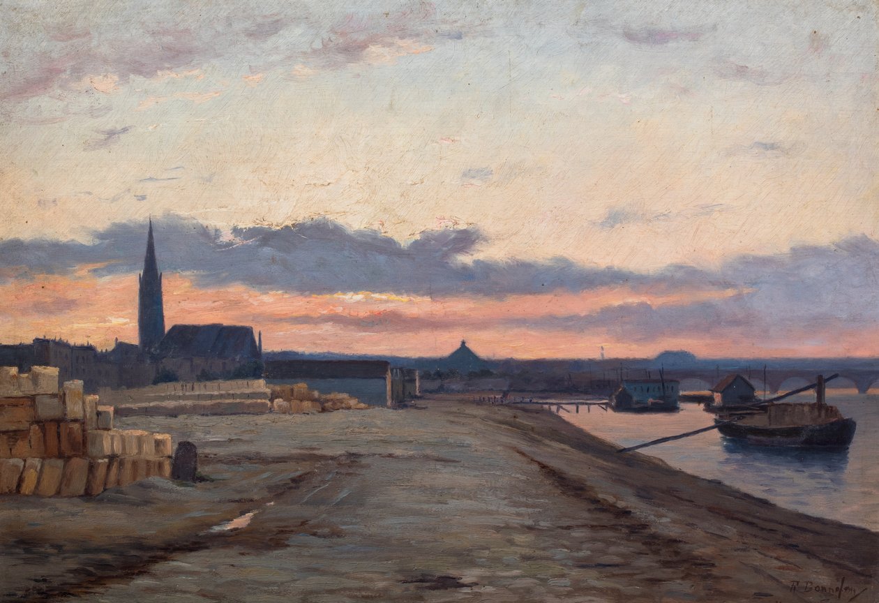 Bordeaux Quays at Sunset by Raymond Bonnefon