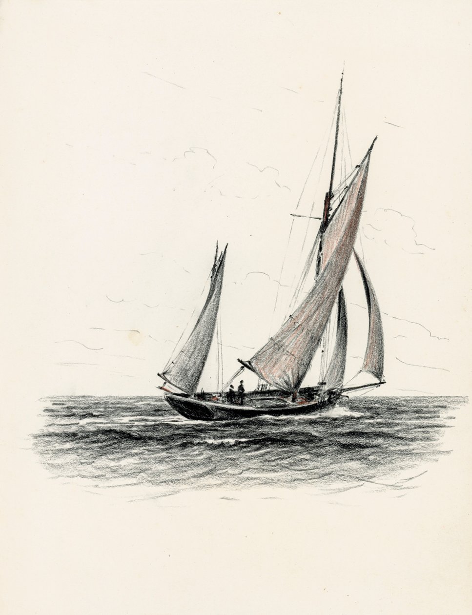 Gabare on the Gironde Estuary by Raymond Bonnefon