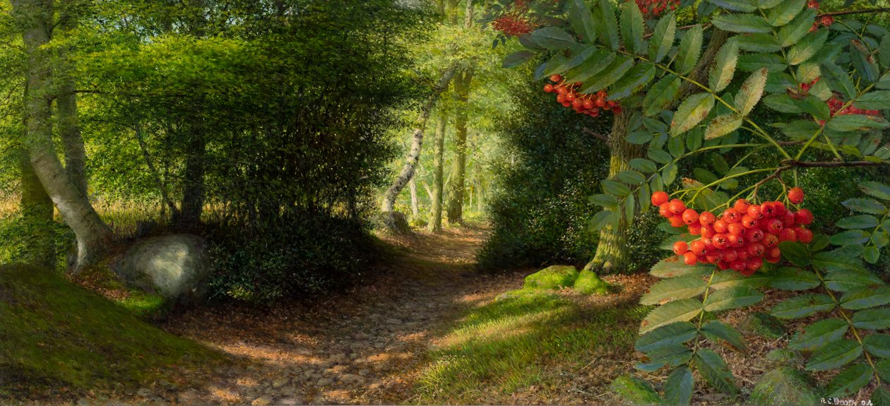 September afternoon at the edge of Adel Woods, 2004 by Raymond Booth