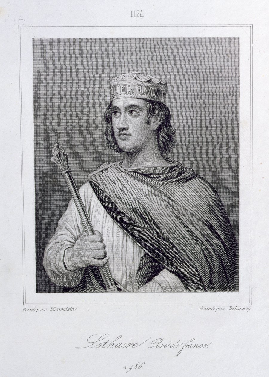 Lothair (941-986) King of France, engraved by Delannoy by Raymond Quinsac Monvoisin
