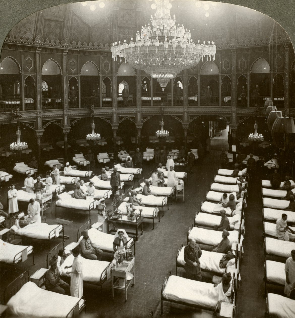 Interior of the Commodious Hospital at Brighton, Sussex, World War I, 1914-1918 by Realistic Travels Publishers