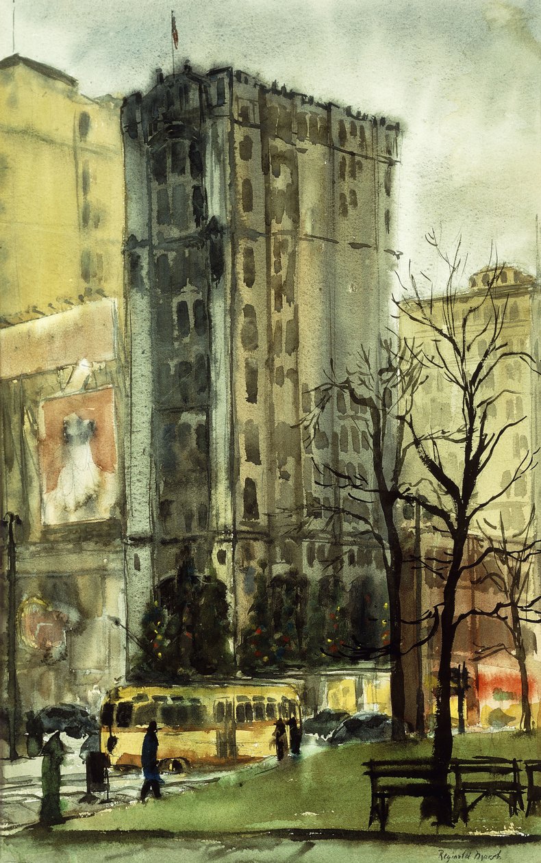 A Rainy Day in New York by Reginald Marsh