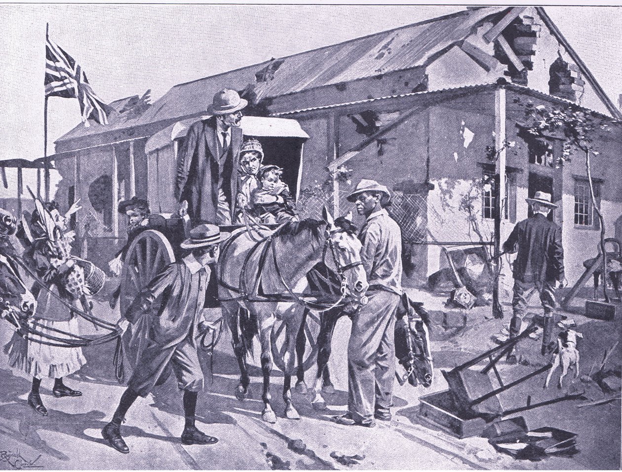 What evacuation means to the loyal colonists, illustration from 