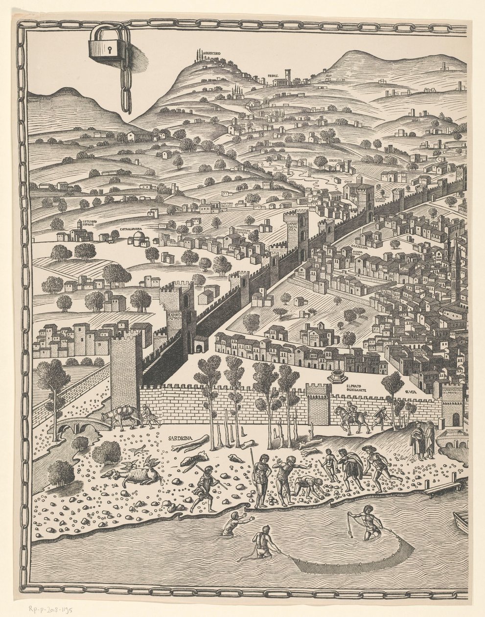 View of Florence (left part) by Reichsdruckerei