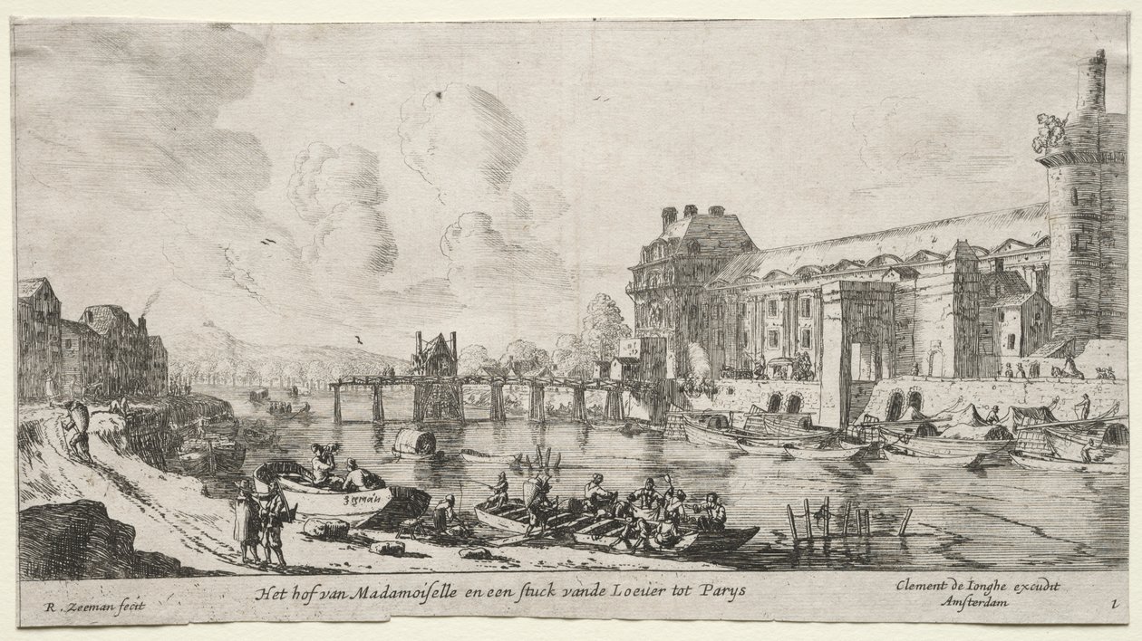 Views of Paris: View of the Louvre and the Tuileries by Reinier Nooms, called Zeeman