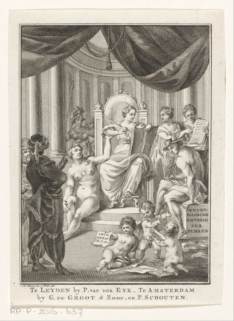 Allegorical Representation with History, Truth, Antiquity, and Prudence by Reinier Vinkeles (I)