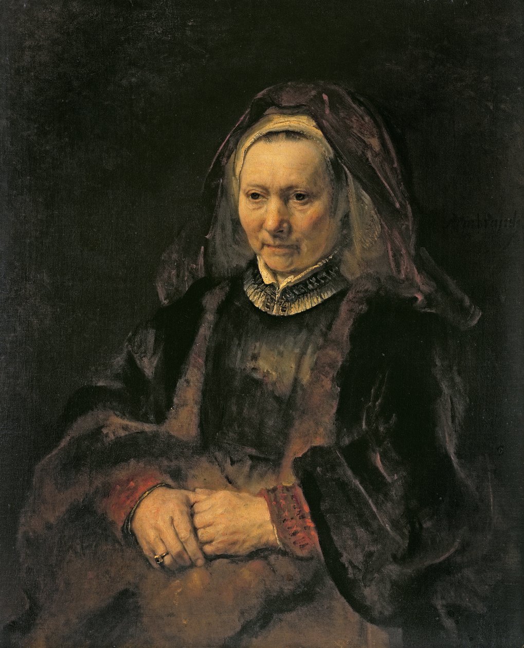 Portrait of an Elderly Woman by Rembrandt van Rijn