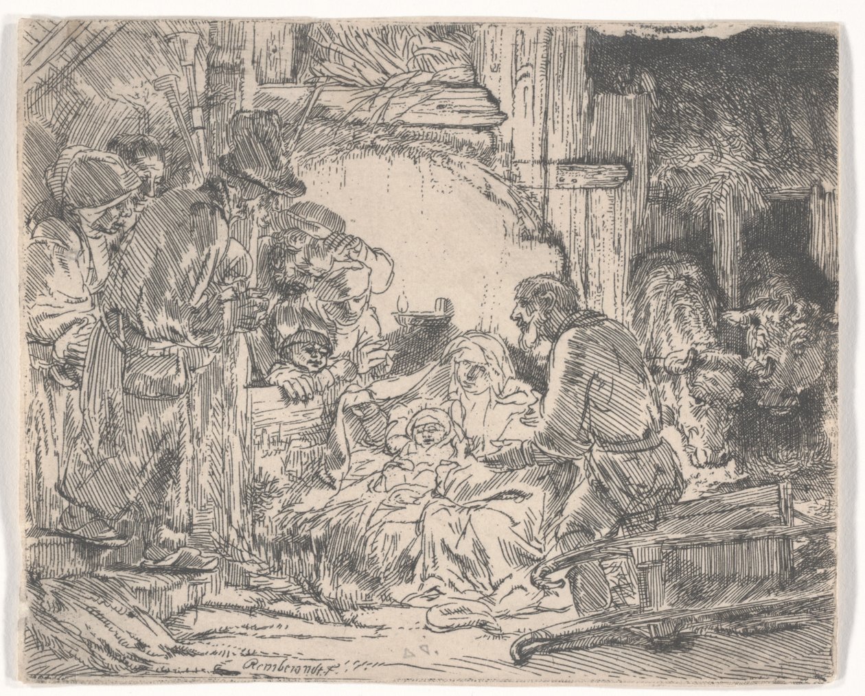 Adoration of the Shepherds with a Lamp, c.1654