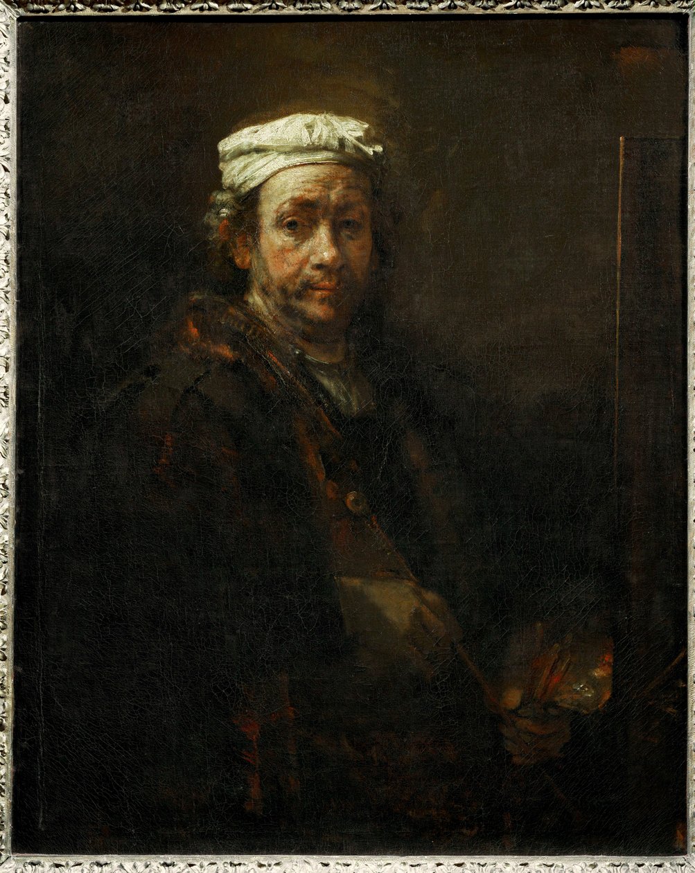 Portrait of the Artist at the Easel by Rembrandt Harmensz. van Rijn