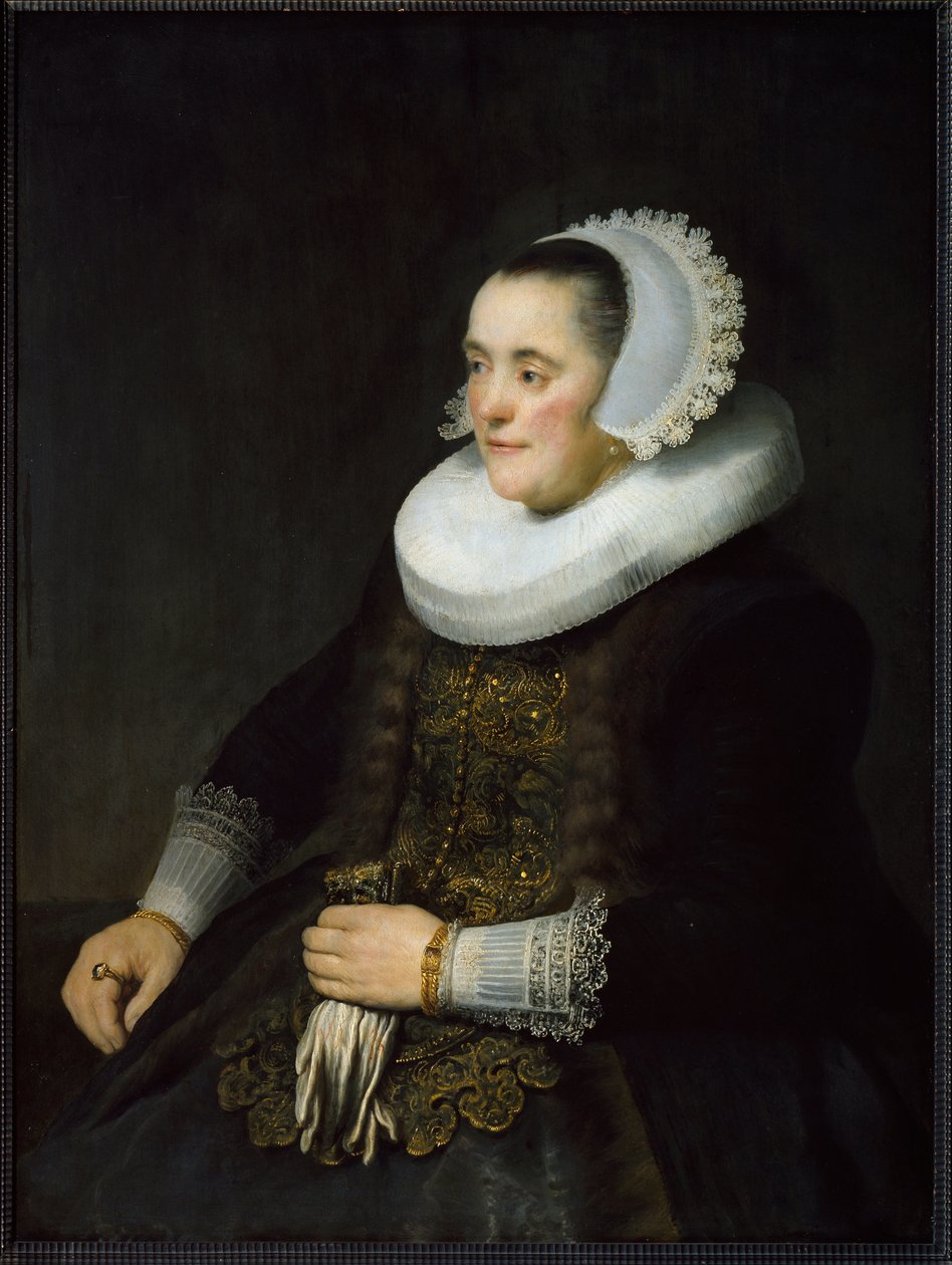 Portrait of a Dutch Bourgeois Woman Wearing a Ruff and a Headdress