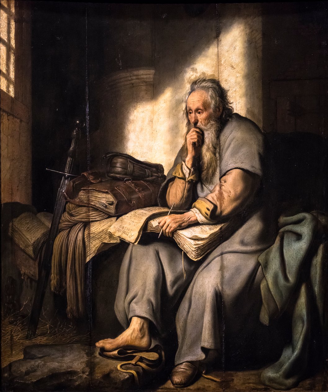 Saint Paul in Prison by Rembrandt Harmensz. van Rijn
