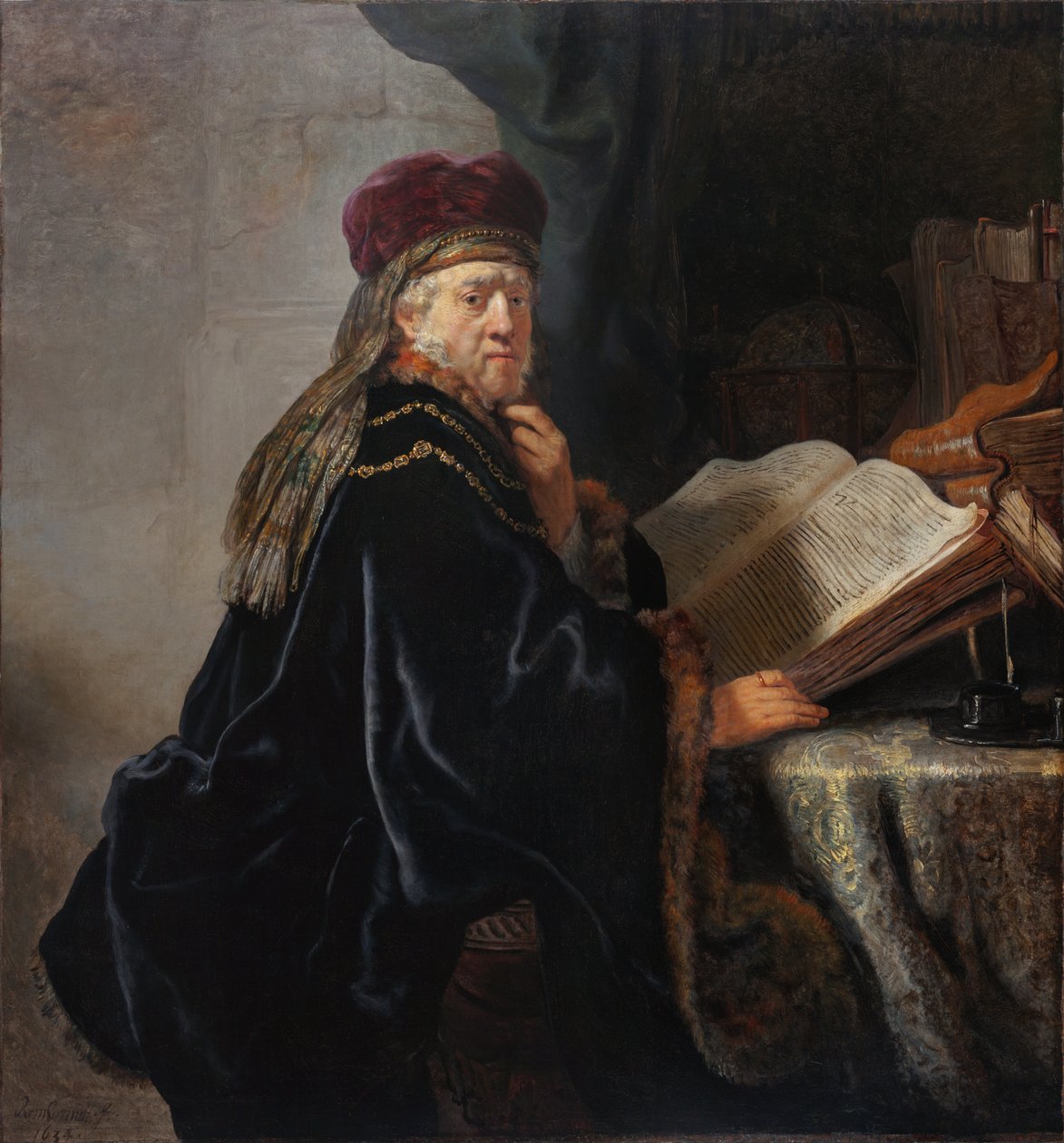 Scholar in His Study by Rembrandt van Rijn