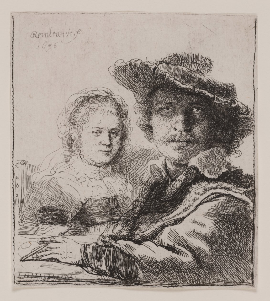 Self-Portrait with Saskia by Rembrandt van Rijn