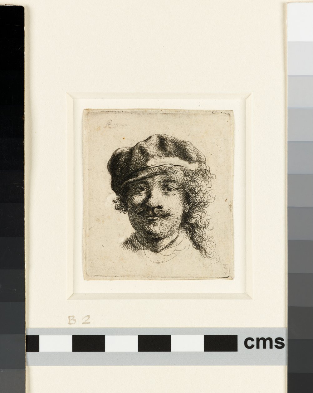 Self-portrait wearing a soft cap (detail) by Rembrandt van Rijn