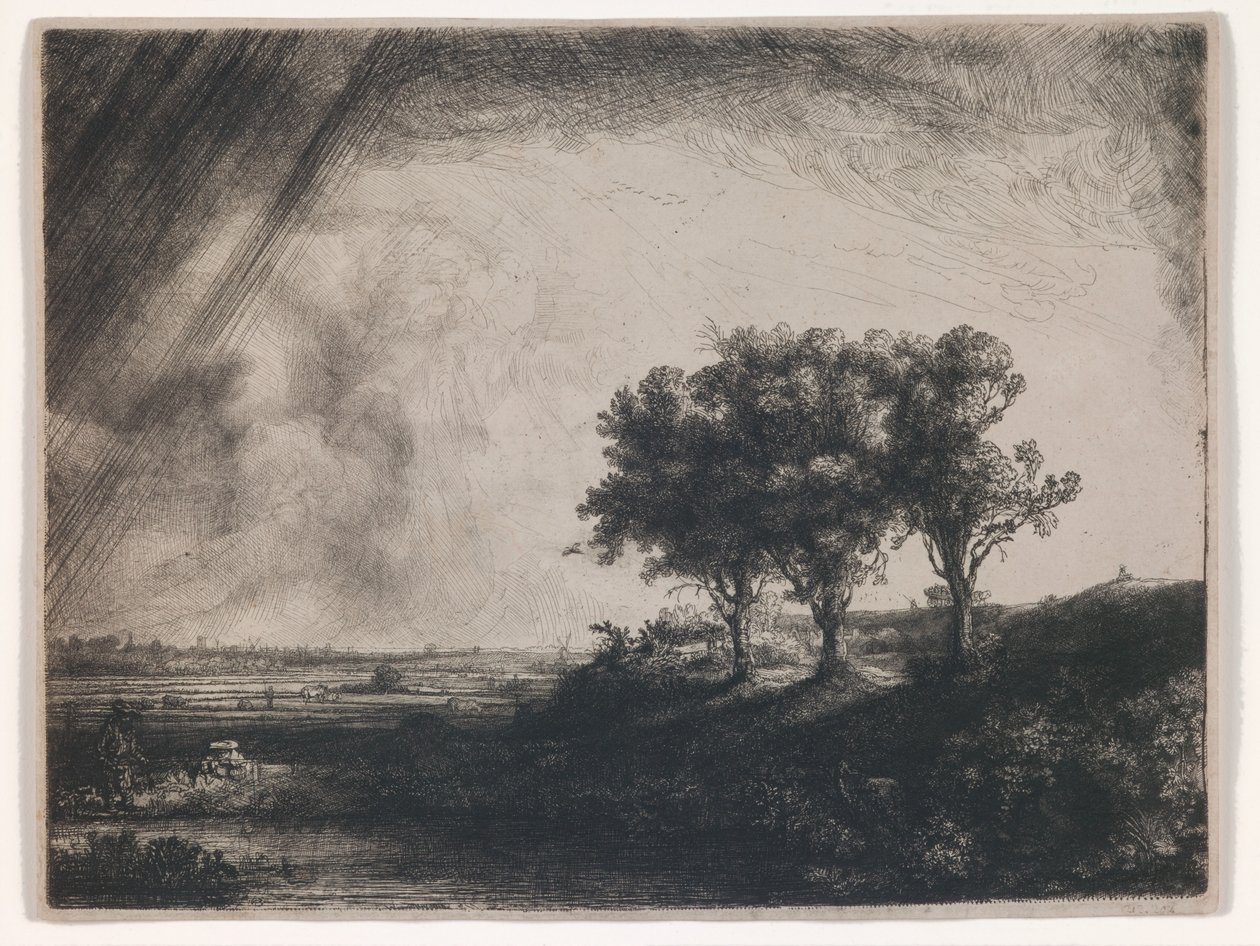 The Three Trees by Rembrandt Harmensz. van Rijn
