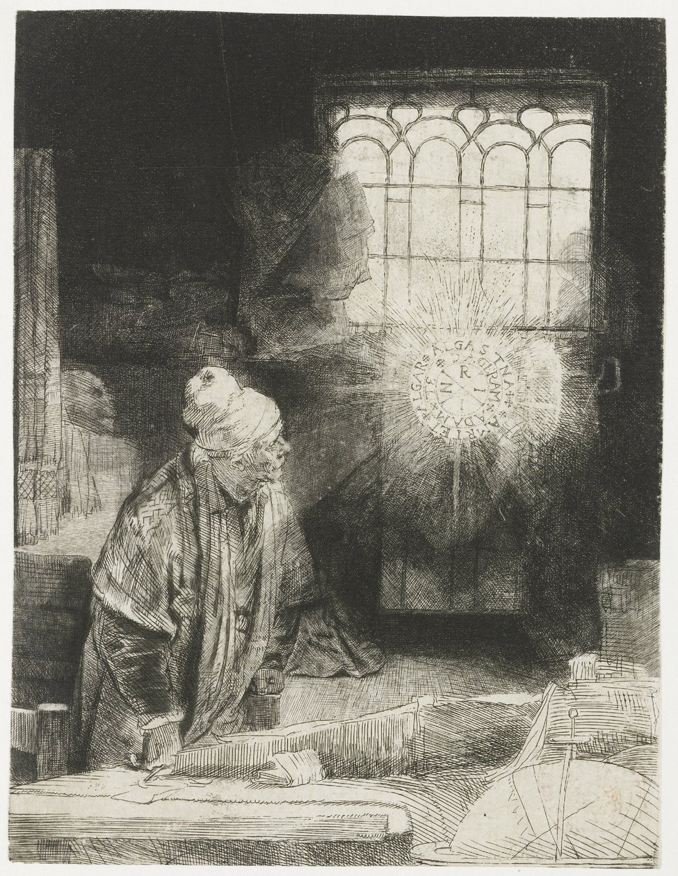 A Scholar in His Study by Rembrandt van Rijn