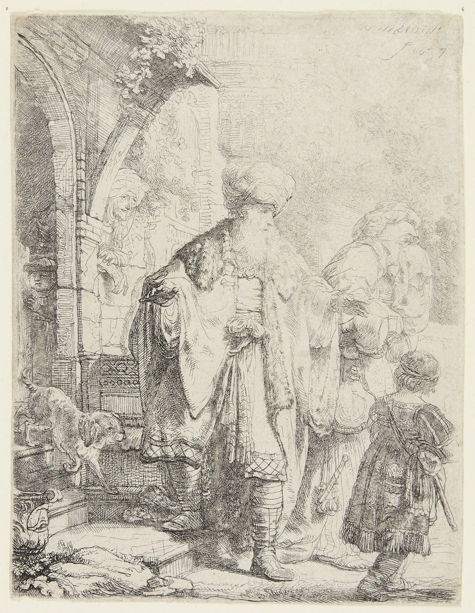 Abraham Casting Out Hagar and Ishmael by Rembrandt van Rijn