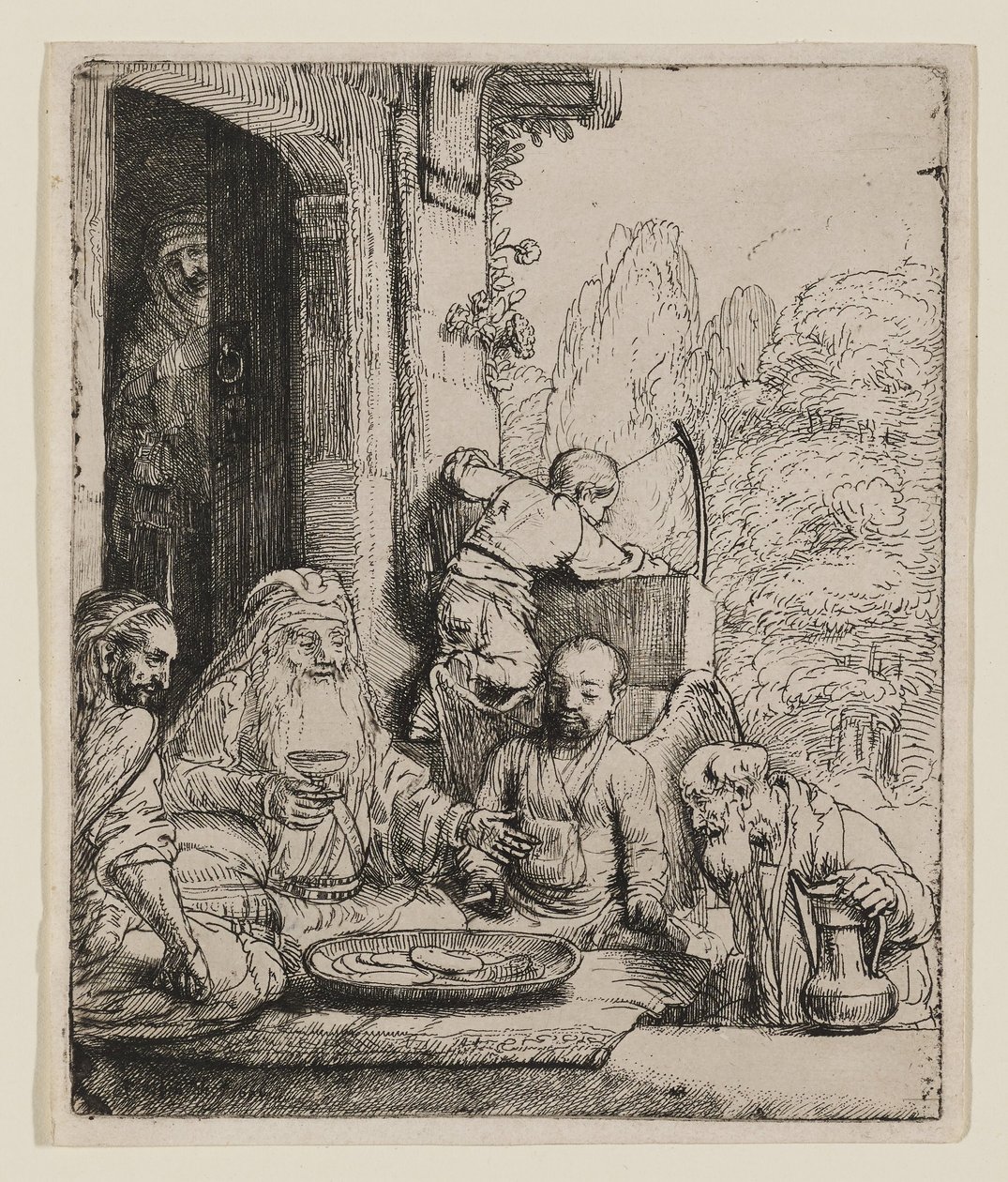 Abraham Entertaining the Angels by Rembrandt van Rijn