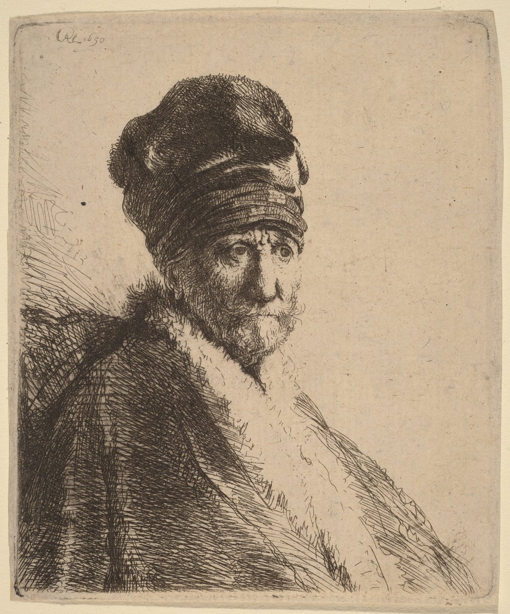 Bust of a Man Wearing a High Cap, Three-Quarters Right (The Artist