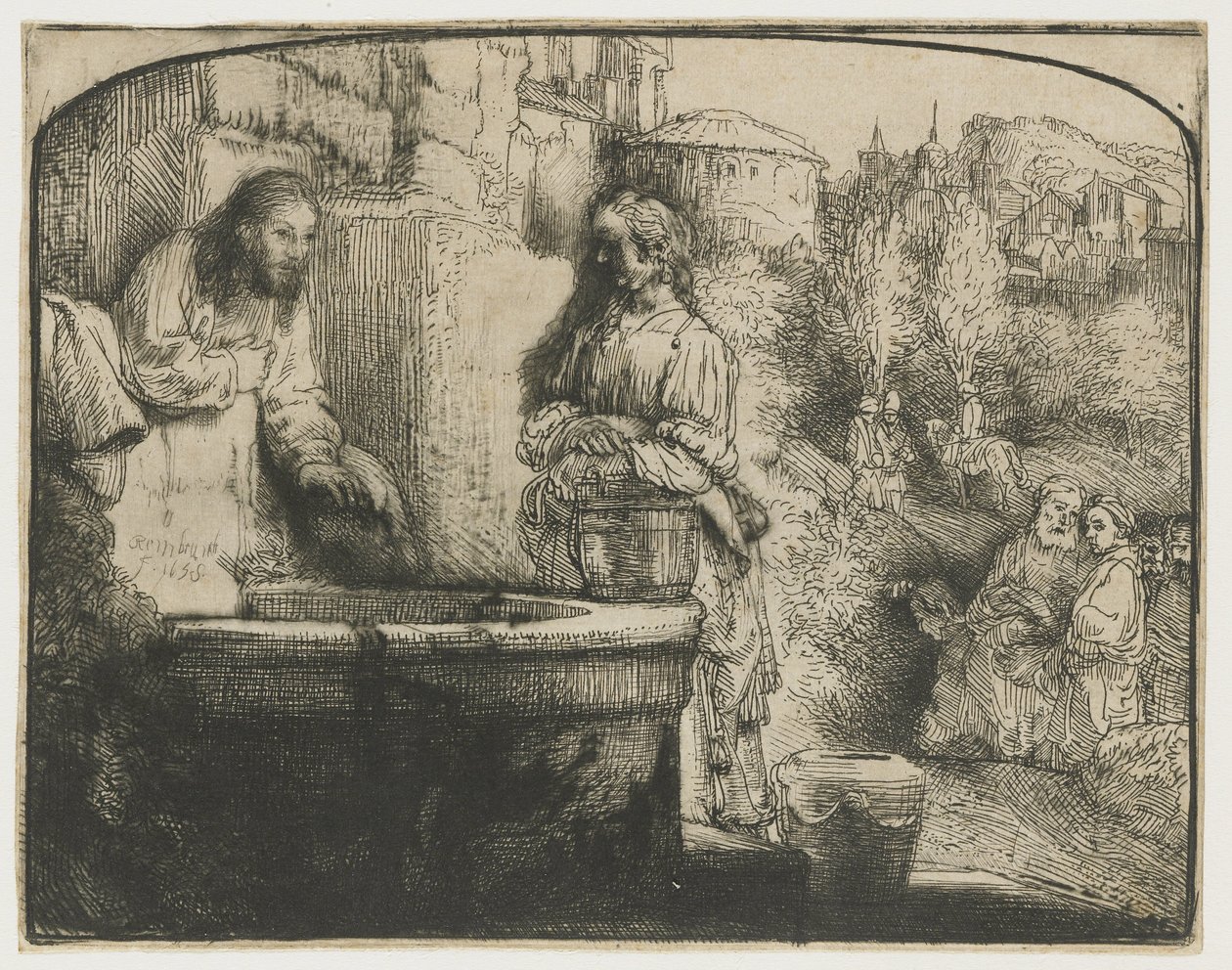 Christ and the Woman of Samaria by Rembrandt van Rijn
