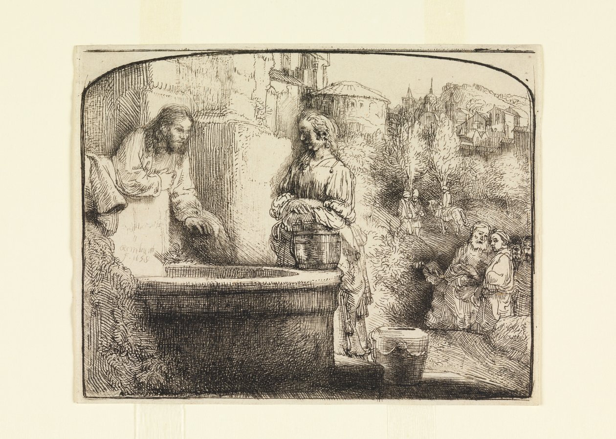 Christ and the Woman of Samaria by Rembrandt van Rijn