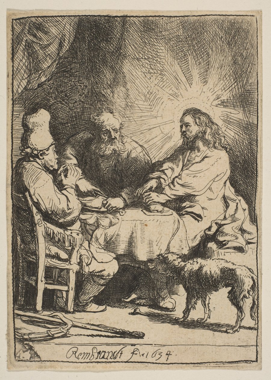 Christ at Emmaus: The Smaller Plate by Rembrandt van Rijn