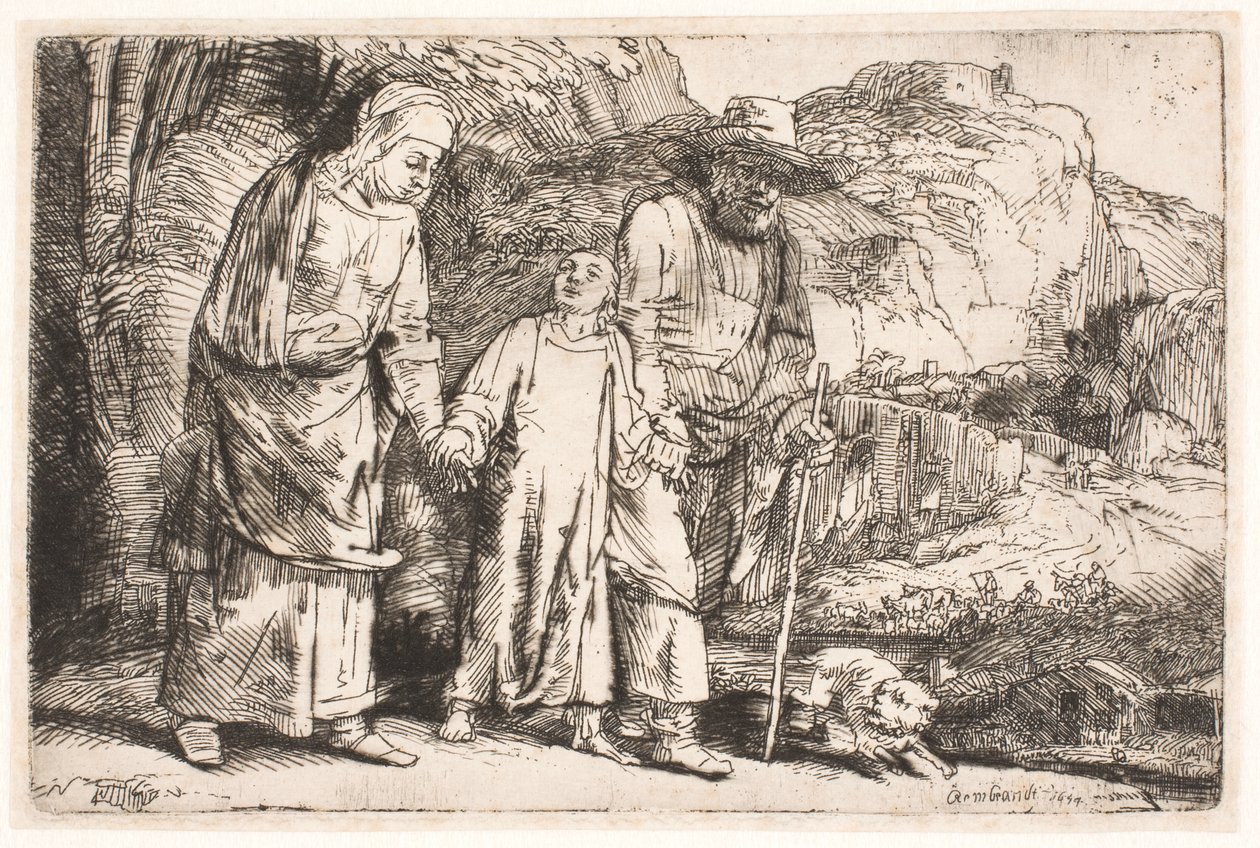 Christ between His Parents, Returning from the Temple by Rembrandt van Rijn