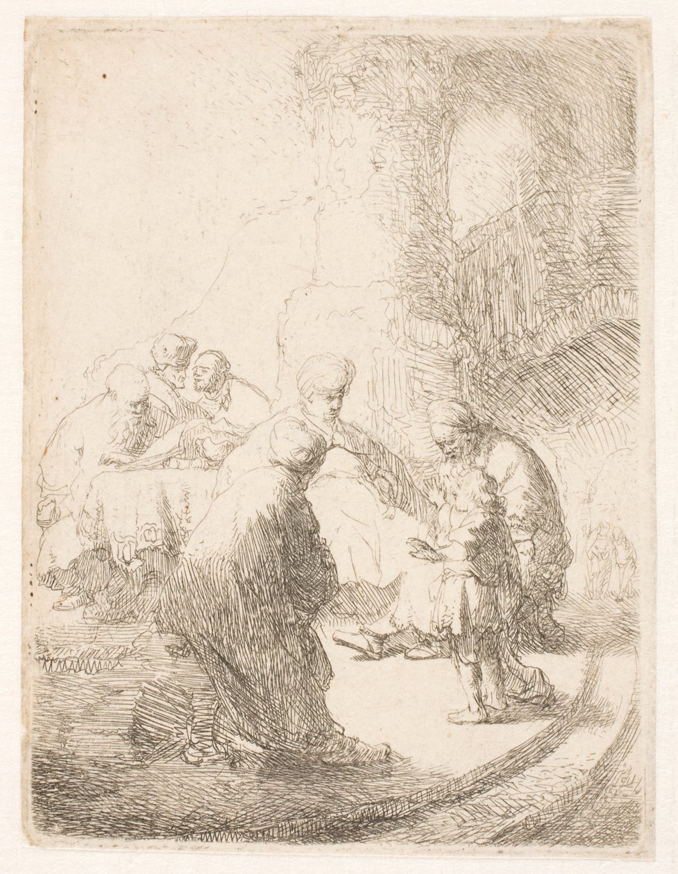 Christ Disputing with the Doctors: Small Plate by Rembrandt van Rijn