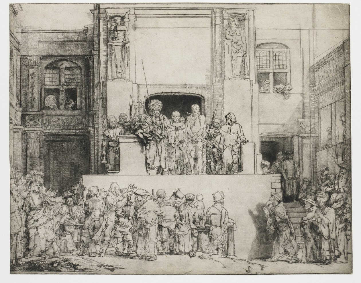 Christ Presented to the People: Oblong Plate by Rembrandt van Rijn