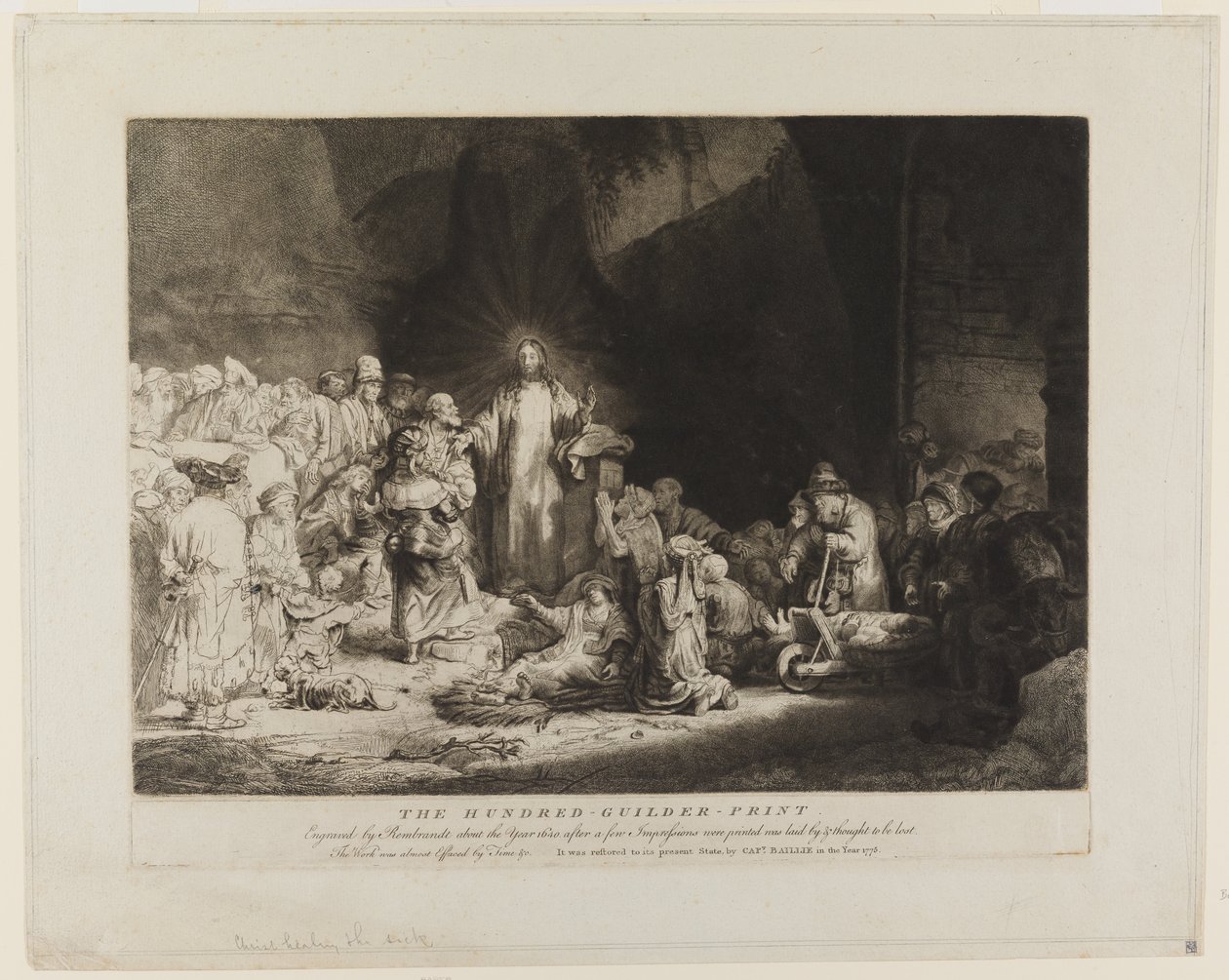 Christ with the Sick Around Him, Receiving Little Children by Rembrandt van Rijn