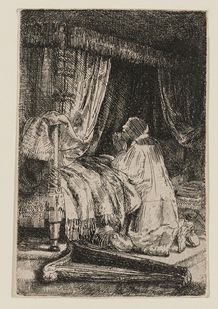 David in Prayer by Rembrandt van Rijn