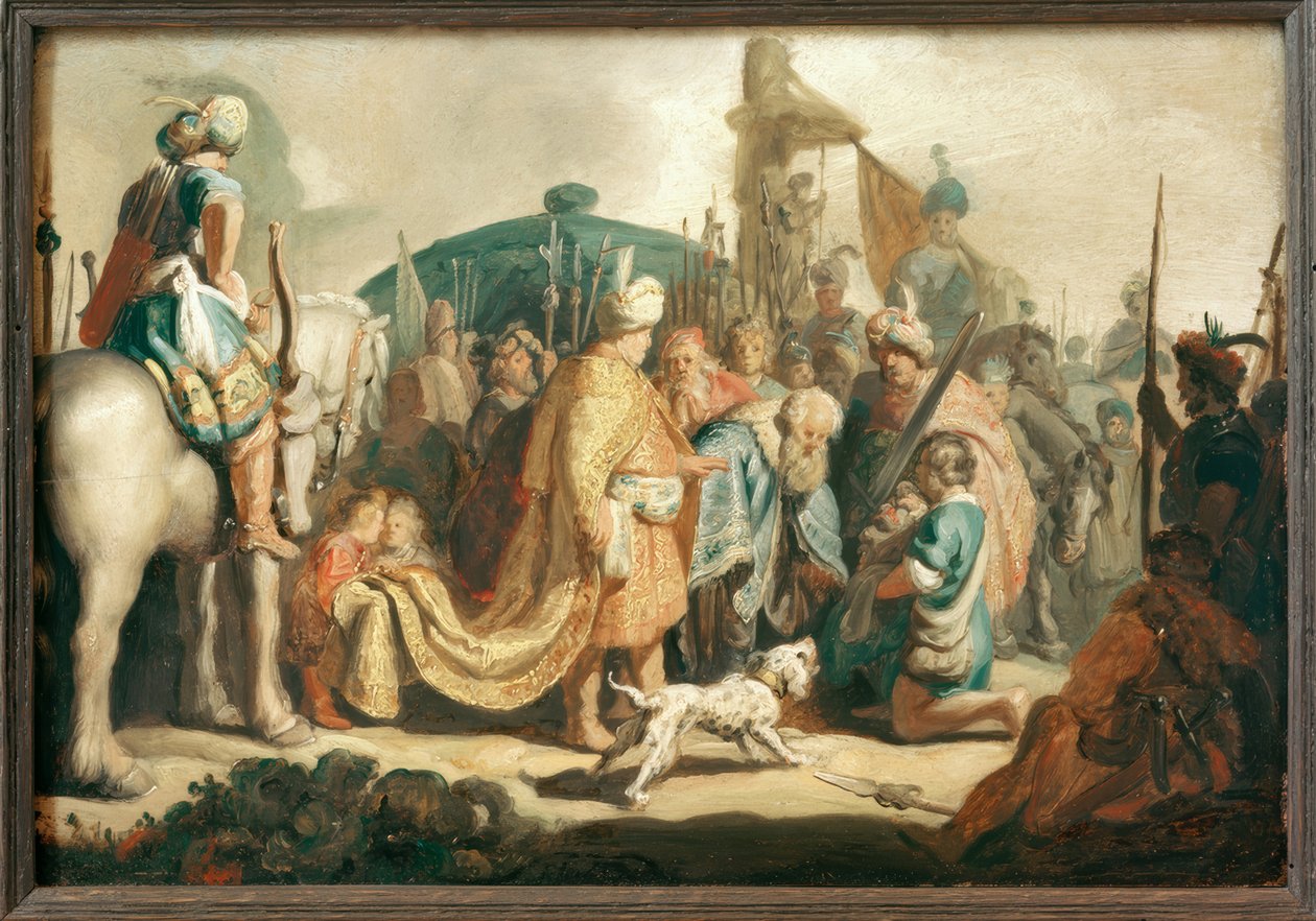 David Kneeling with the Head of Goliath before Saul