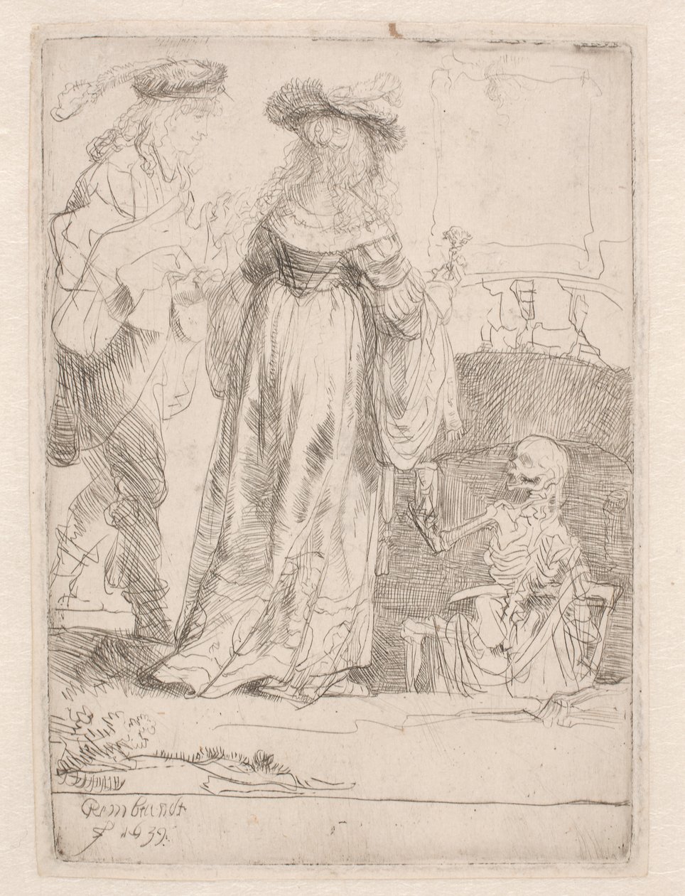 The Young Couple and Death by Rembrandt van Rijn