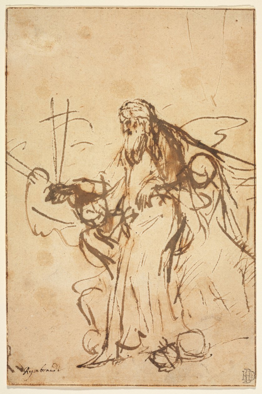 God the Father Supported by Angels by Rembrandt van Rijn