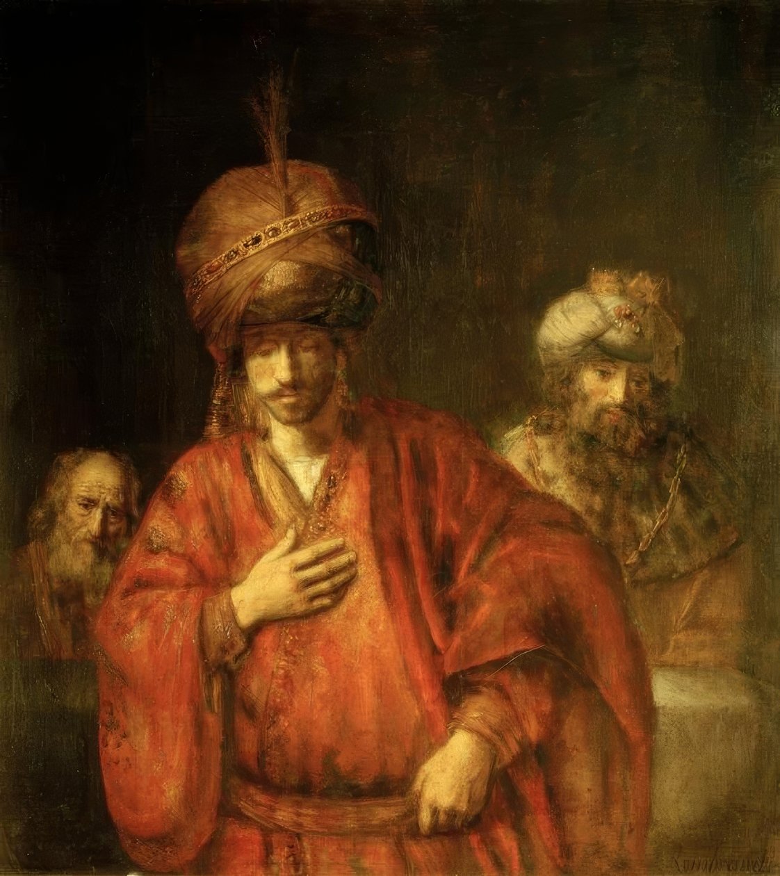 Haman in Disgrace by Rembrandt van Rijn