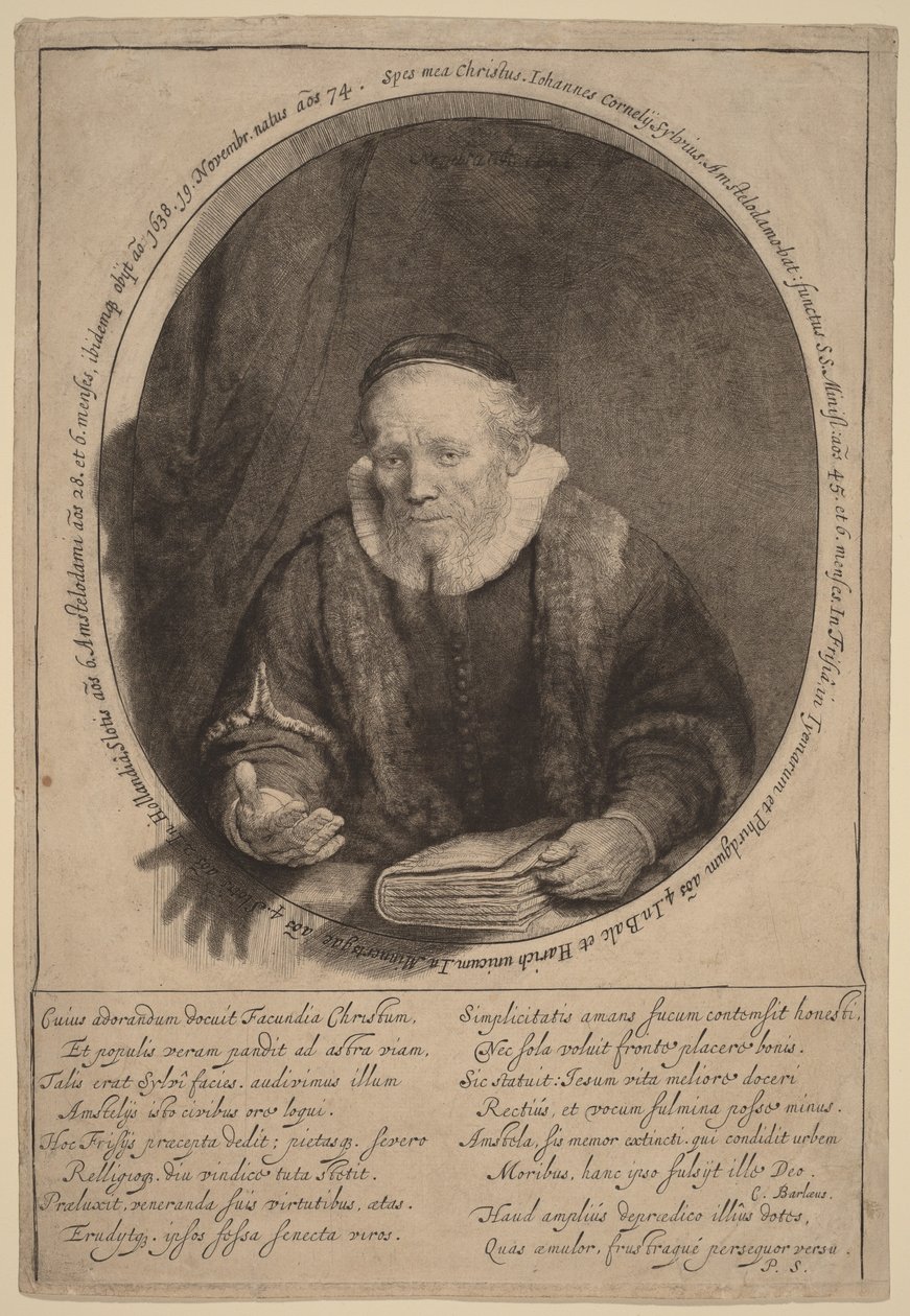 Jan Cornelisz. Sylvius by Rembrandt van Rijn