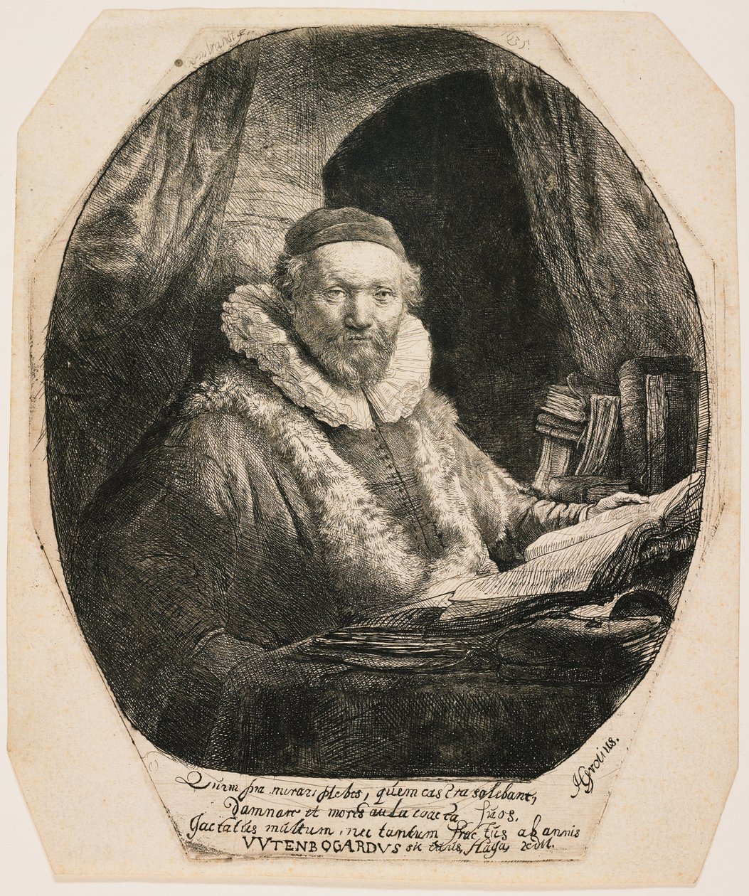 Jan Uytenbogaert, Preacher of the Remonstrants by Rembrandt van Rijn